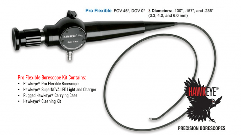 Hawkeye Pro Flexible Borescopes Fibers Made In Usa